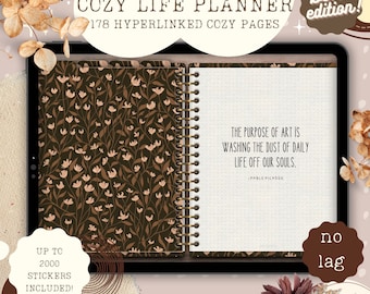 Boho Agenda digitale senza data, Agenda digitale mensile, Agenda Goodnotes, Agenda iPad / Digital Bullet Journal Pdf /Adesivi Goodnotes accoglienti