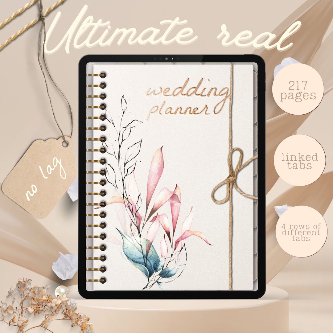 Digital Wedding Planner for Goodnotes, Noteshelf, iPad (PDF) - Etsy