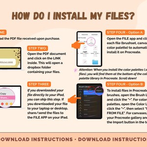 Set di pennelli Butterfly Procreate, timbri, tela e tavolozza di colori immagine 10