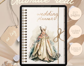 Digital Wedding Planner for Goodnotes, iPad, and Noteshelf (PDF)