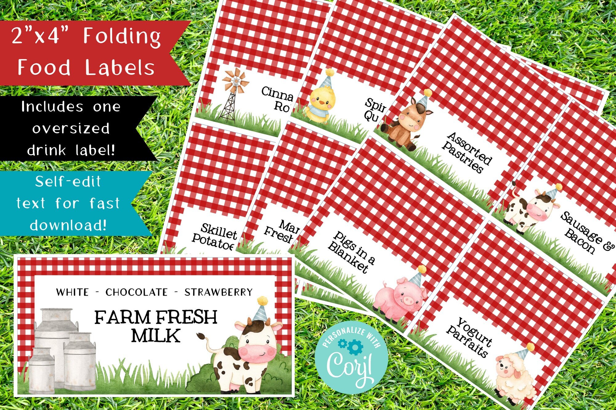 Farm Themed Birthday Party Table Runner Coloring Page Barnyard