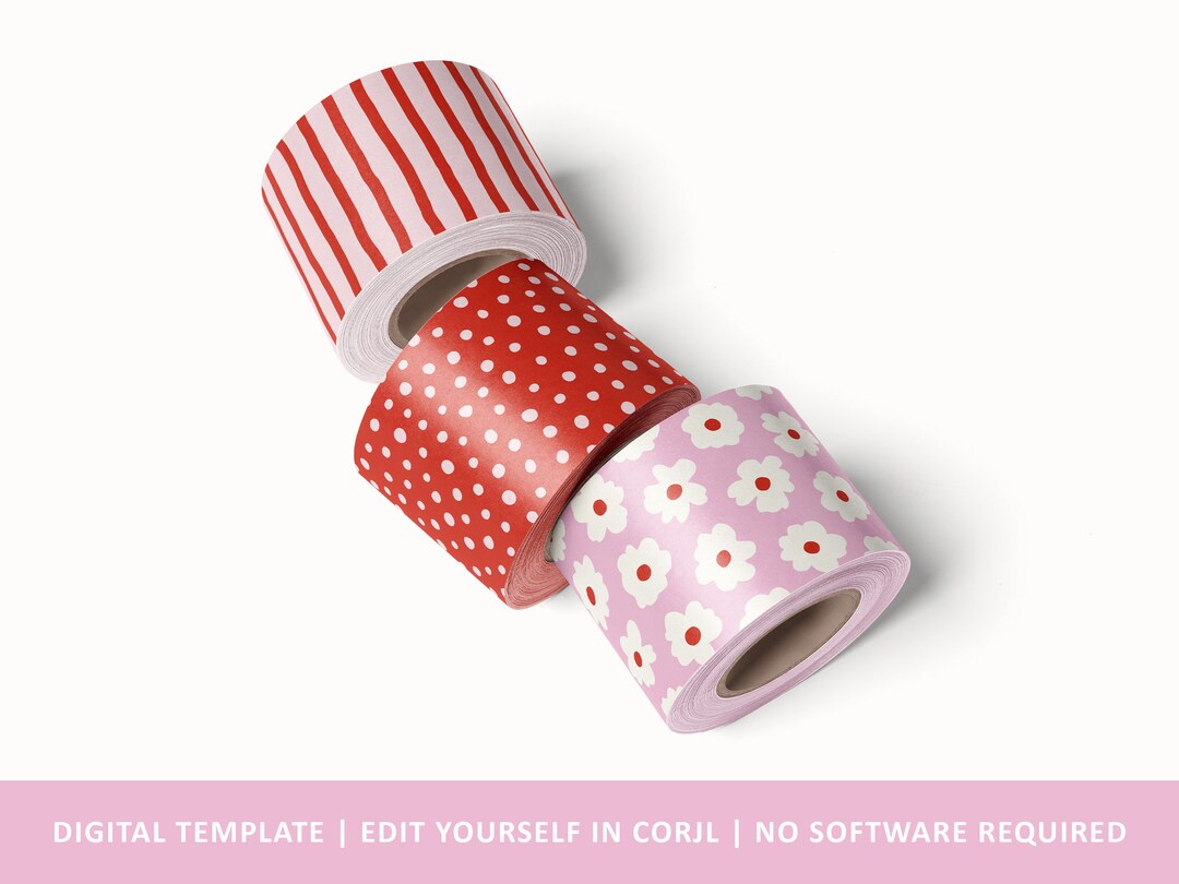 FLORRIE Packing Tape Template Noissue Packing Tape DESIGN Etsy