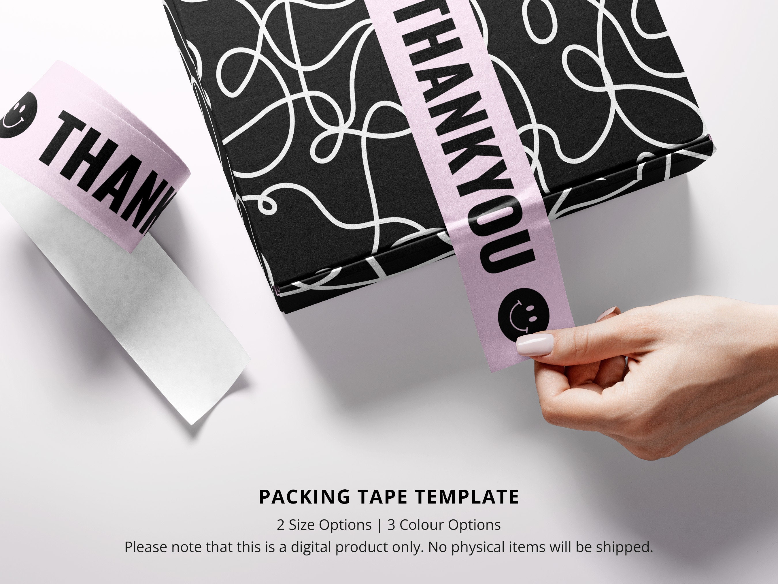 BAILEY Packing Tape Template Noissue Packing Tape DESIGN Etsy