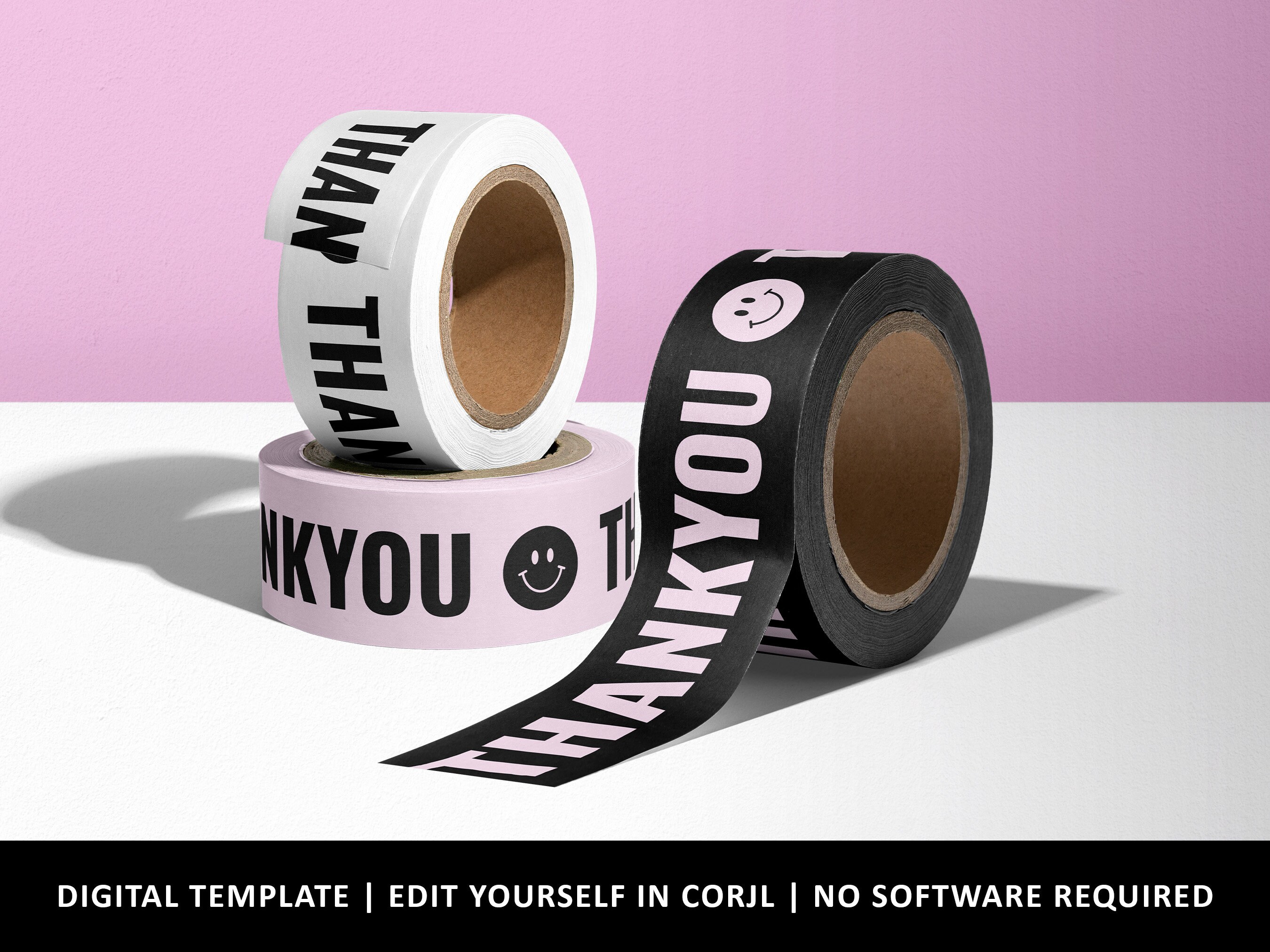 BAILEY Packing Tape Template Noissue Packing Tape DESIGN Etsy