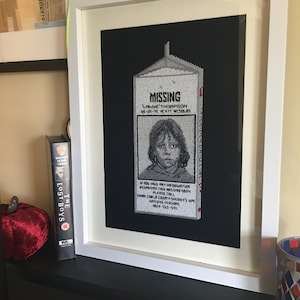 Laddie - Counted Cross Stitch Pattern - Iconic 'Missing' Milk Carton inspired by The Lost Boys