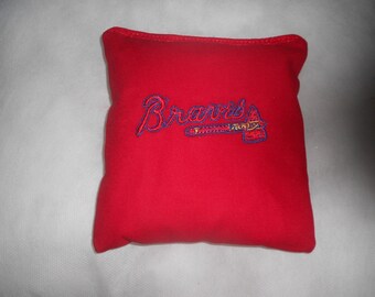 Set of 4 Alanta Braves  Embroidered Corn Hole Bags