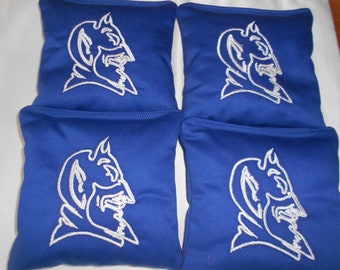 Set of 4 Duke Embroidered Corn Hole Bags