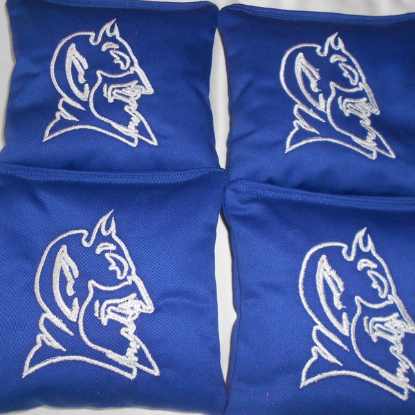 Set of 4 Duke Embroidered Corn Hole Bags