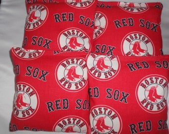 Set of 4 Boston Red SoxCorn Hole Bags