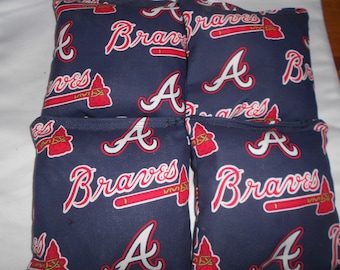 Set of 4  Braves Corn Hole Bags