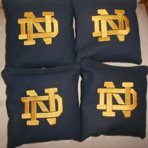 Set of 4  Irish  Embroidered Corn Hole Bags