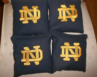 Set of 4  Irish  Embroidered Corn Hole Bags