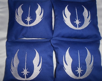 Set of 4 Star Wars Jedi Embroidered Corn Hole Bags