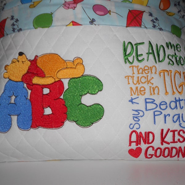 Pooh A B C  Reading Pocket Pillow,  Pillow included. Book Buddy