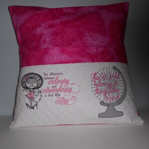 Reading Pocket Pillow: Embroidered Cotton Kids Gift