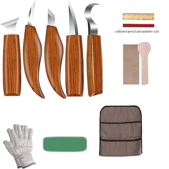 Wood Carving Tools, 13 pcs Wood Knife Set Includes Hook Carving Knife