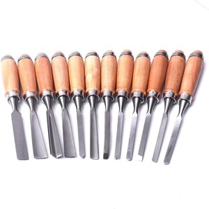 12pcs Wood Carving Chisel Set for Woodworking, Professional Wood Gouge ...