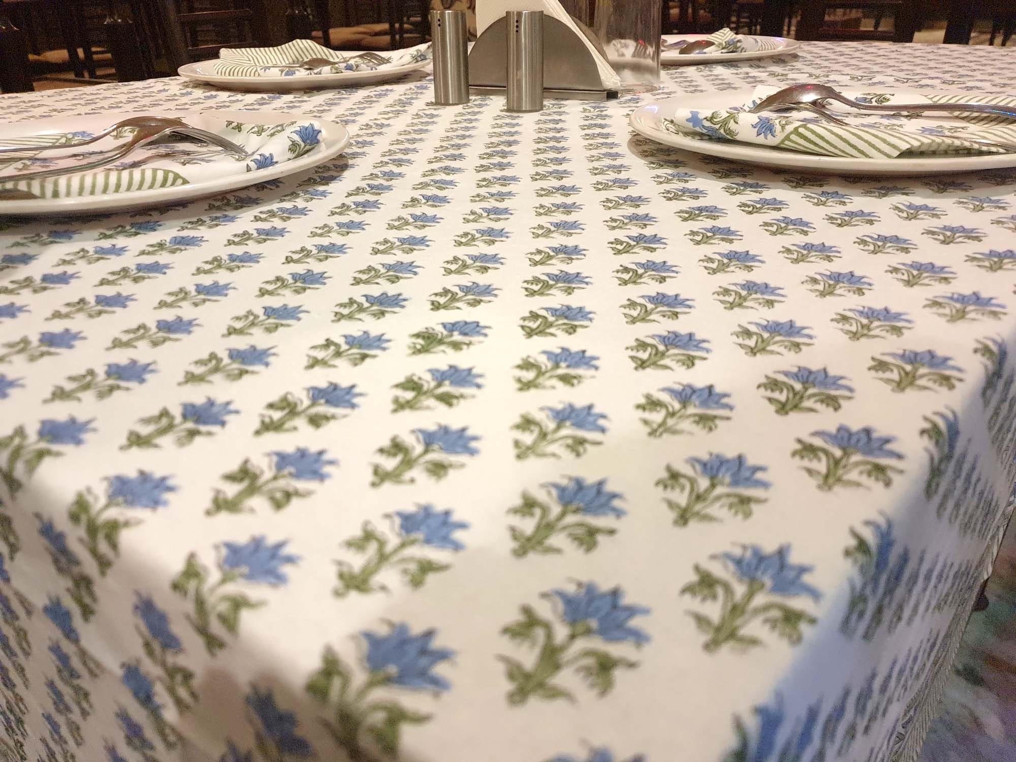 Indian Block Print Tablecloth Floral Cotton Table Cover Etsy