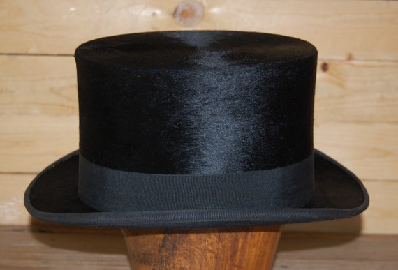 Stunning Large Vintage Antique Silk Top Hat, UK s… - image 4