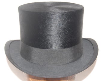 Stunning Vintage Silk Top Hat, Uk size 6 3/4, US size 6 7/8, Euro size 55, VGC!
