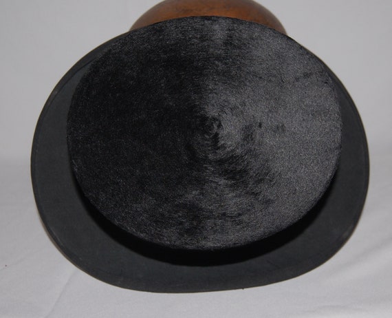 Stunning Vintage Antique Silk Top Hat, rare size,… - image 5