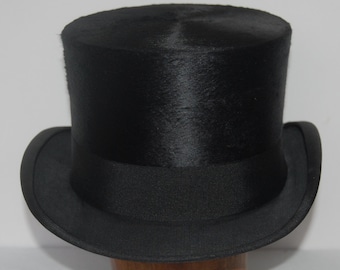 Stunning Vintage Silk Top Hat, UK size 7 1/2, US size 7 5/8, Euro size 61, VGC!