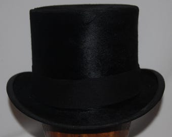 Stunning Vintage Silk Top Hat, Uk size 6 7/8, US size 7, Euro size 56, For Play or Decoration!