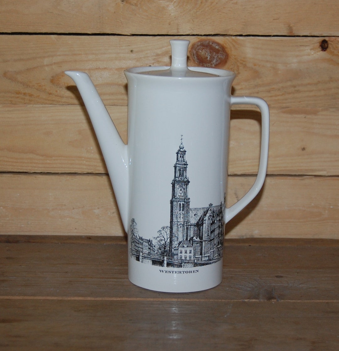 Amsterdam Canal Crockery Coffee Pot, Villerory & Boch Coffee Pot, Canal