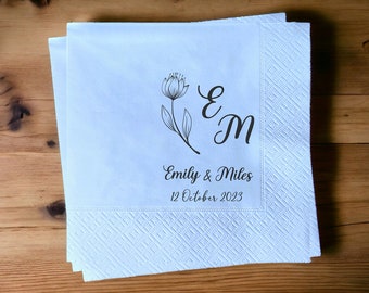 Personalized Napkins, Wedding Napkin, Dinner Napkin, Coctail, Lunch, Custom Napkin