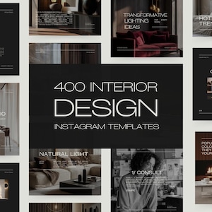 400 Canva Interior Design Social Media Templates for Instagram - Etsy
