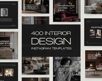 400 Canva Interior Design Social Media Templates for Instagram