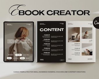 Ebook Template for Coaches Canva, Modern Lead Magnet Template for Small Business, Coaches, Experts and Teachers in Canva