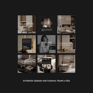 400 Interior Design Instagram Templates in Canva — Social Media Bundle ...
