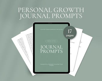 365 Daily Personal Growth Journal Prompts in Canva and PDF (printable A4)