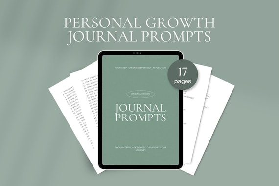 365 Daily Personal Growth Journal Prompts in Canva and PDF (printable A4)