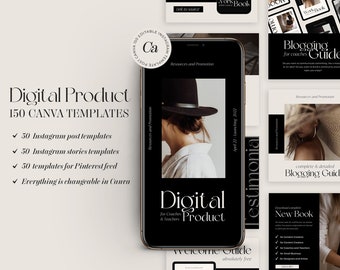Digital Product Mockups for Social Media. Online Course Mockup Bundle, Instagram Templates for Coaches, Experts, Online Business