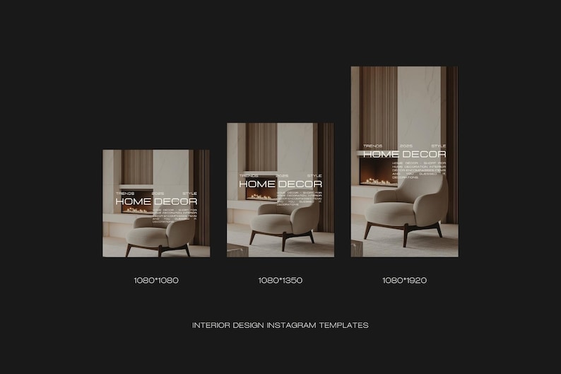 400 Interior Design Instagram Templates in Canva — Social Media Bundle ...