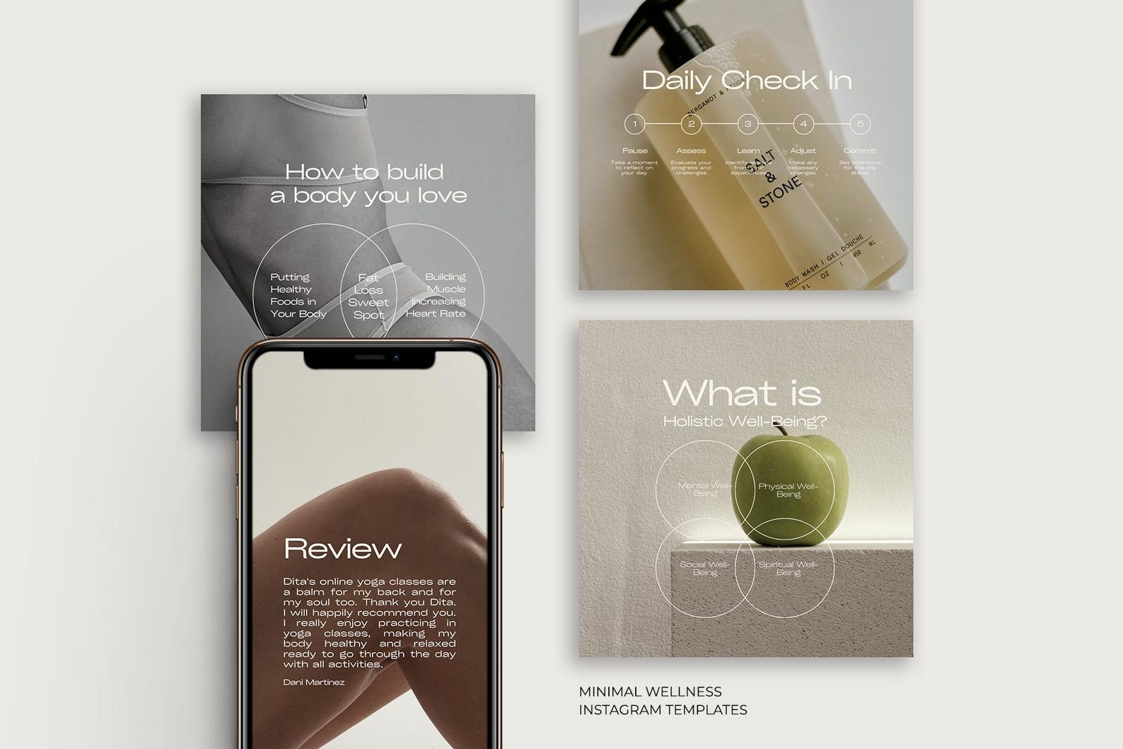 500 Wellness Instagram Templates Bundle, Canva Wellness Templates for ...