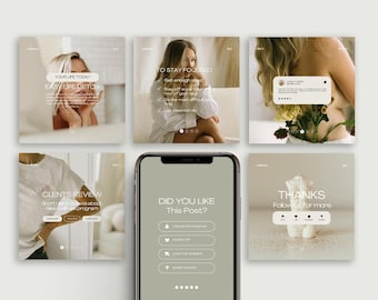 100 Wellness Carousel Instagram Templates, Social Media Templates for Wellness, Health and Wellness Instagram Templates, Canva Wellness