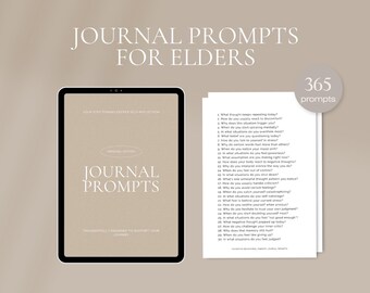 365 Daily Journal Prompts for Elders in Canva and PDF (printable A4)