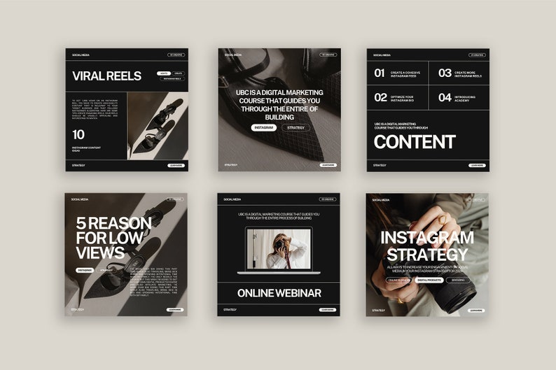 Instagram Templates for Coaches VIII Canva and Photoshop Social Media ...