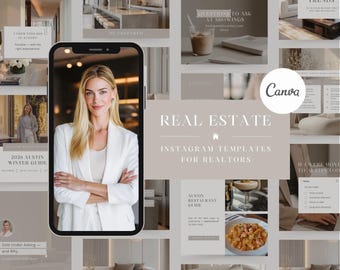 Beige Real Estate Instagram Templates Pack