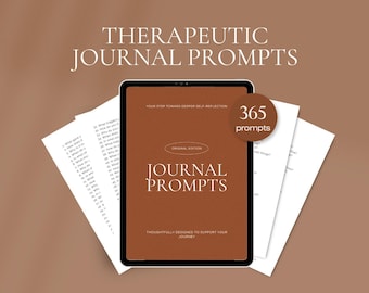 365 Daily Therapeutic Journal Prompts in Canva and PDF (printable A4)