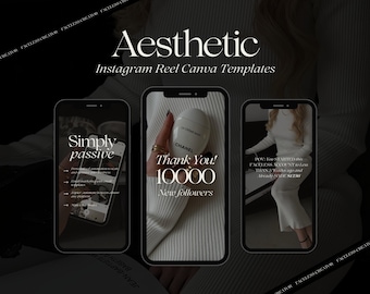 Modèles de bobines Instagram esthétiques Bobines vidéo instagram sans visage Canva Modèles de bobines Instagram marketing Bobines de médias sociaux marketing