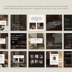200 Interior Design Instagram Templates Bundle, Interior Design Canva ...