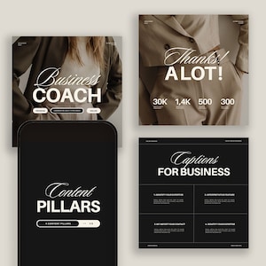 Instagram Templates for Coaches VI and Experts Coaching Instagram Canva Templates Photoshop for Content Creators Modern Instagram Templates