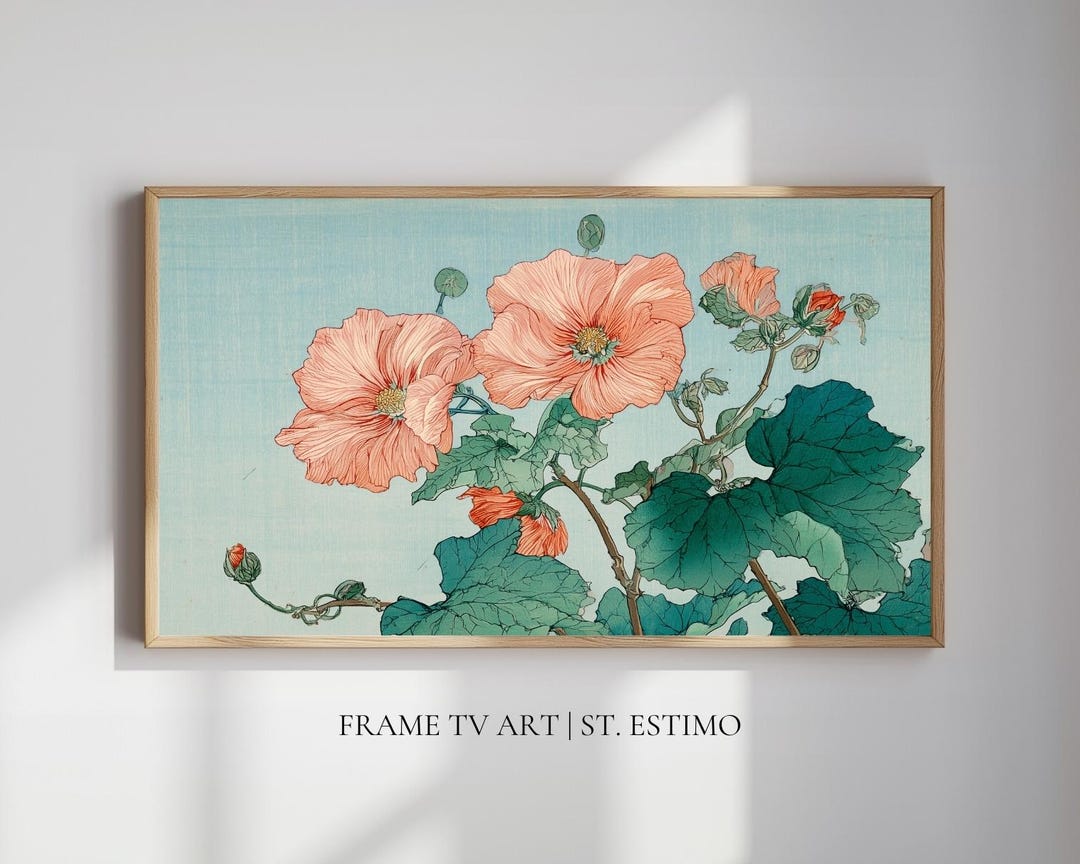 Sinary Frame Minimalist Japanese Scenery Frame TV Art: Summer Wildflowers (AI ...