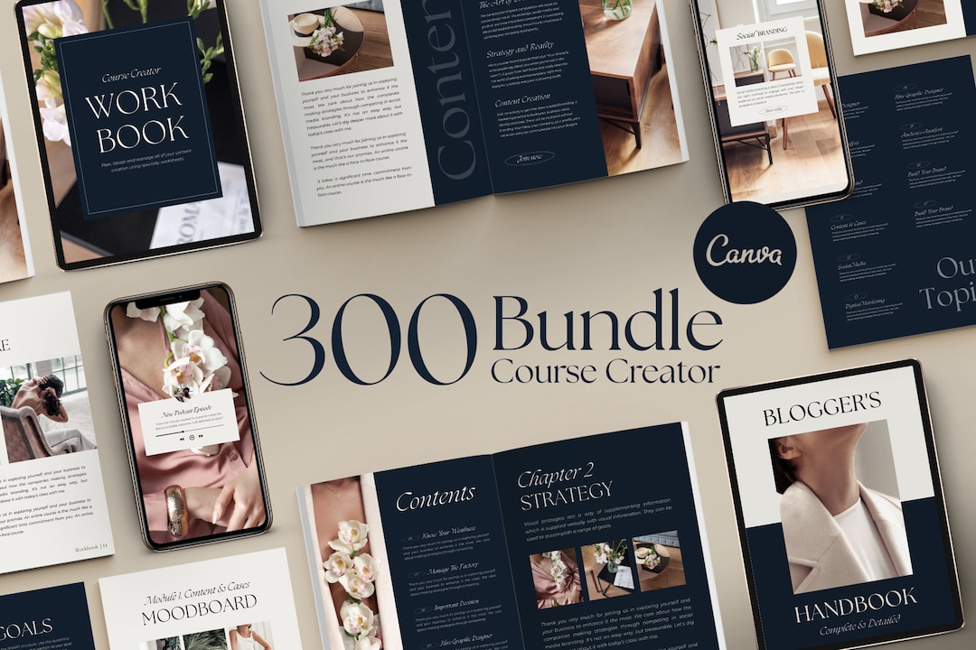 Course Creator Bundle for Coach: Workbook Canva, Ebook Templates ...