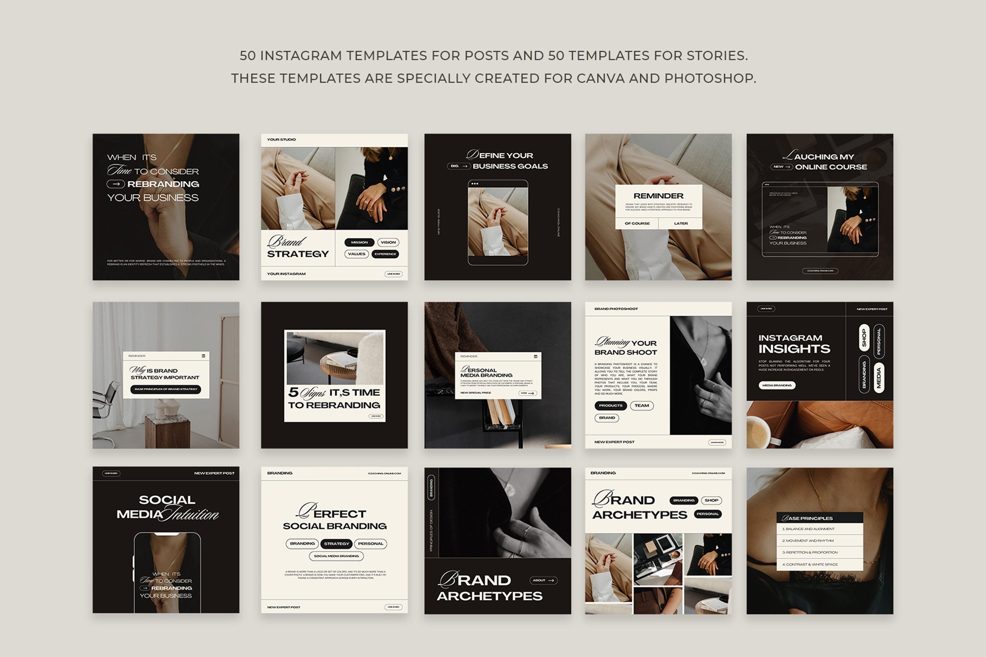 300 Instagram Templates for Coach Canva, Coach Bundle Instagram Post ...