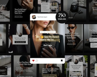 750 Realtor Social Media Templates: Posts, Reels and Carousels